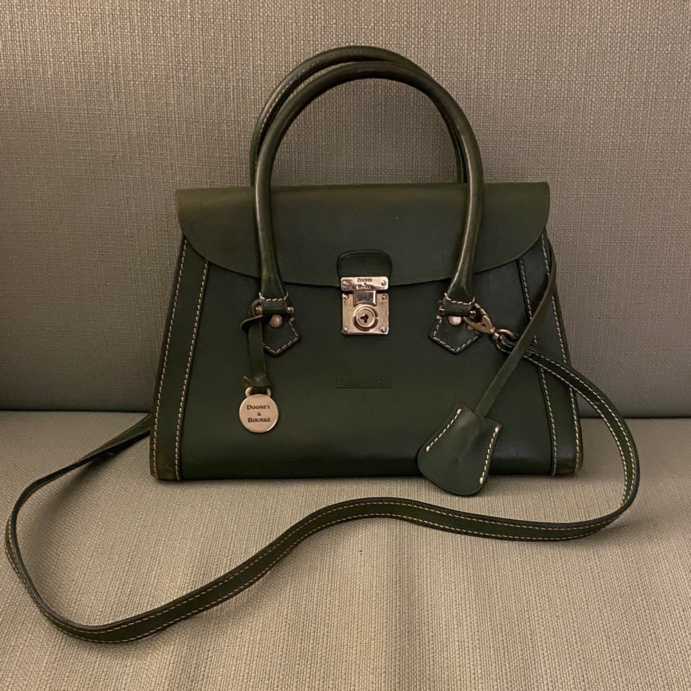 Vintage Green Dooney and Bourke Alto Bag